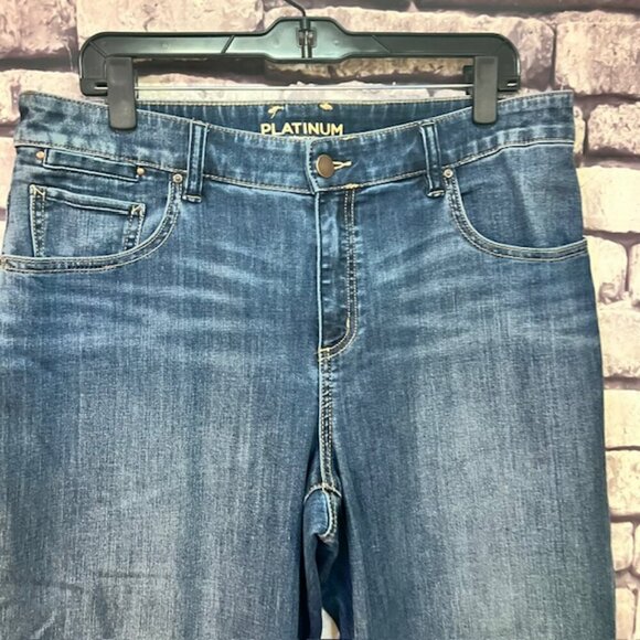 Chico's Platinum Blue Jeans Size L/12 - Picture 2 of 9